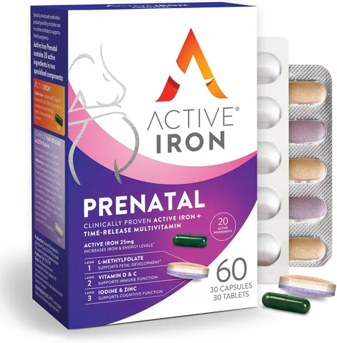 Vista 10 de Suplemento activo de ácido fólico, 400 mcg, apoya el embarazo, desarrollo fetal, combate el cansancio, la fatiga, la máxima absorción