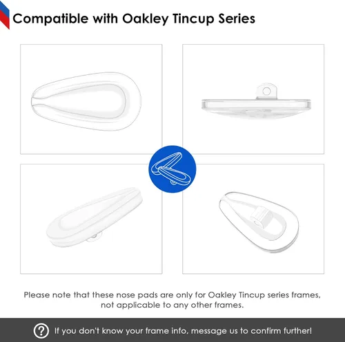 Vista 5 de BLAZERBUCK Almohadillas de repuesto transparentes para Oakley Tincup OX3184 Tincup 0.5 Ti OX5099 Tincup Carbon OX5094