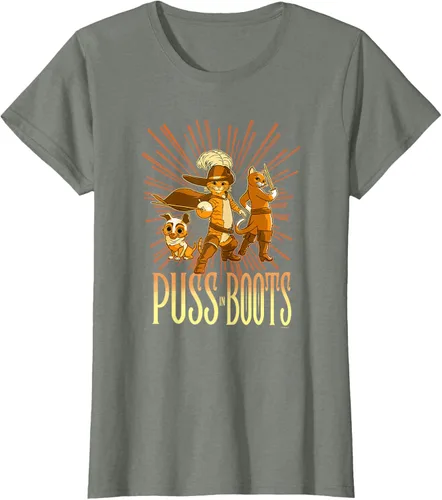 Vista 13 de DreamWorks Puss in Boots: The Last Wish Cat Trio Poster - Camiseta pequeña Negro