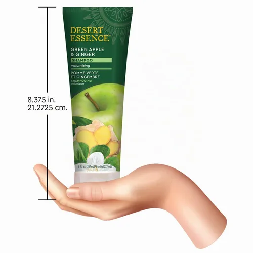 Vista 4 de Desert Essence Manzana verde y jengibre, champú voluminizador, 8 onzas