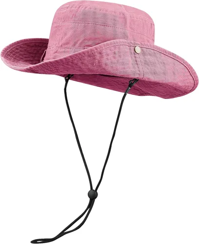 Vista 10 de Croogo Sombrero de ala ancha Bonnie de verano, sombrero de sol para pesca, estilo vaquero, sombrero de pescador, safari al aire libre, caza