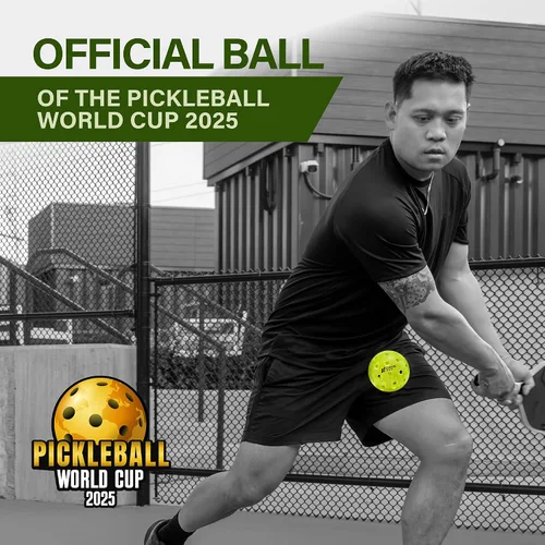 Vista 3 de CORE Pickleball -ECO Ball Pelotas de pickleball para exteriores - Copa del Mundo de Pickleball oficial y aprobadas por el torneo USAPA