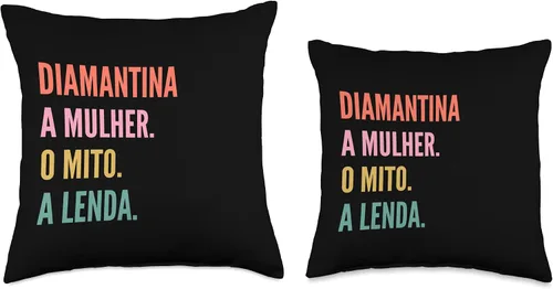 Vista 3 de Funny Portuguese First Name Design - Diamantina Throw Pillow
