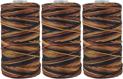 Vista 10 de 3 rollos de cuerda de macramé de 0.059 pulgadas, 3.53 oz/madeja de un solo hilo de cáñamo de color hielo, hilo de macramé para tejer, ganchillo
