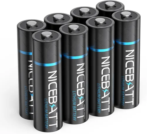 Vista 9 de NICEBATT Baterías AA de litio de 3500 mAh, 1.5 V de alta capacidad doble A para cámara Blink congelador, termómetro, etc., 4