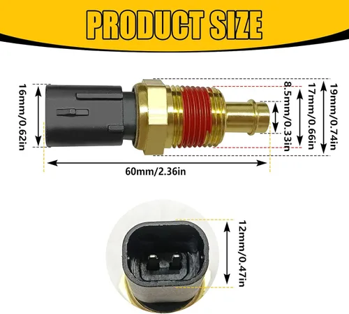 Vista 6 de 5149077AB Sensor de temperatura del refrigerante de agua del motor, compatible con Ram 1500 2011-2014, Chrysler Pacifica 2008, Sebring 2009-2010, Jp