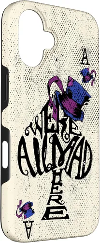 Vista 3 de iPhone 16 We're All Mad Here - Funda de Alicia en el País de las Maravillas