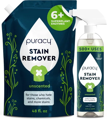 Vista 12 de Puracy Quitamanchas, limpiador natural de manchas para viajes y lavandería para ropa, artículos esenciales para bebés, manchas de niños, limpiador