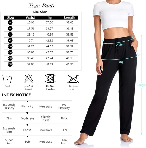 Vista 5 de ASIMOON Pantalones de yoga para mujer, suaves, cómodos, elásticos, sueltos, rectos, casuales, atléticos, para correr, entrenar, descansar