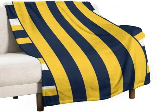 Vista 31 de Manta de rayas náuticas amarillas y azul marino, moderna, ultrasuave, manta de microfibra para sofá, cama para niños y adultos, 30 x 40 pulgadas