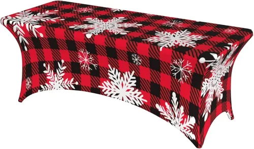 Vista 11 de Mantel rectangular ajustable de elastano elástico con estrellas patrióticas americanas de 4 pies, protector de mesa para fiestas, eventos