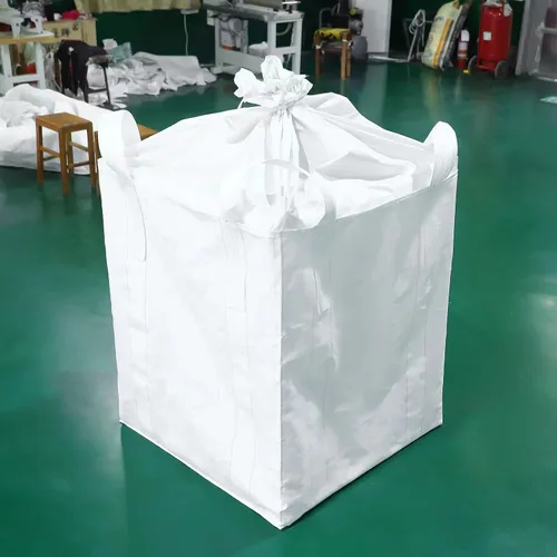 Vista 5 de FIBC Bolsas a granel, paquete de 2, 1 tonelada, 35 x 35 x 43 pulgadas Polipropileno tejido, 4 ojales de elevación, parte superior de lona, bolsas