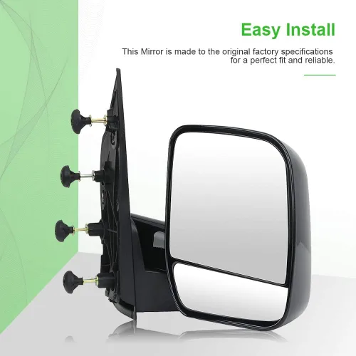 Vista 3 de SCITOO - Espejo retrovisor de remolque para lado del pasajero, accesorio exterior para Ford, compatible con Ford E150 E250 E350 E450 E550 Van