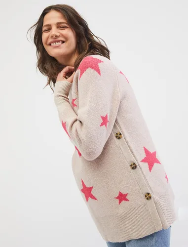 Vista 5 de Motherhood Maternity Suéter tipo túnica con cuello redondo para mujer