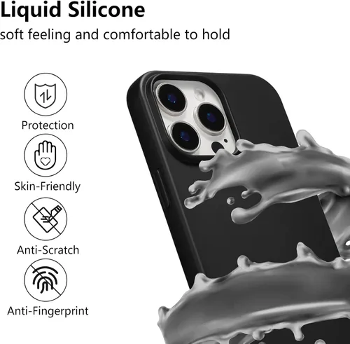 Vista 2 de ZTOFERA Funda cruzada para iPhone 14 Pro con correa de cordón, cuerda ajustable, funda suave de silicona líquida para iPhone 14 Pro de 6.1 pulgadas