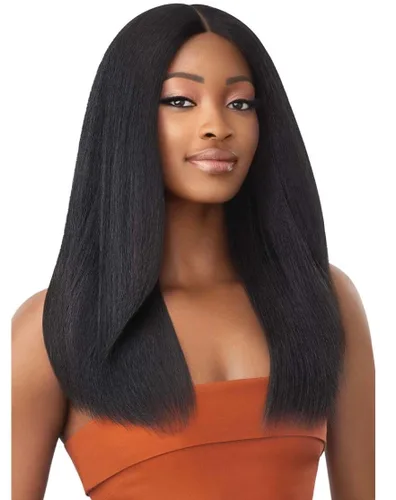 Vista 3 de Outre Peluca sintética suave y natural con encaje frontal - NEESHA 207 (DR SIENNA COPPER)