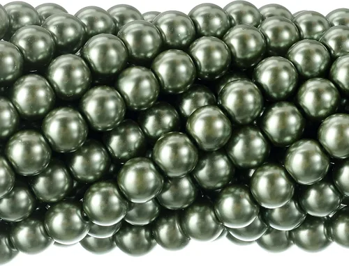 Vista 22 de RUBYCA 200 piezas de cuentas redondas de cristal checo satinado brillante pequeñas para hacer joyería 10mm Amatista Púrpura