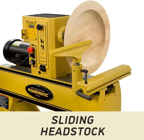 Vista 13 de Powermatic Torno de carpintería de velocidad variable de 20 x 20 pulgadas, máquina de torneado de madera reversible, 2 HP, 220 V 1 Ph (2020B)