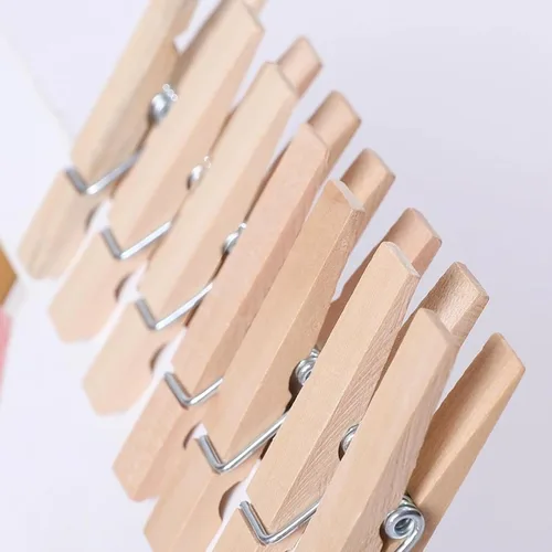 Vista 9 de LOTIMOYIA Pinzas de madera para ropa, 3.55 pulgadas, paquete de 46