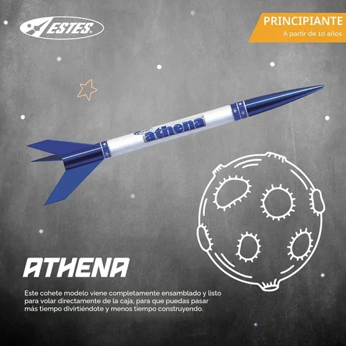 Vista 2 de Estes 2452 Athena cohete volador
