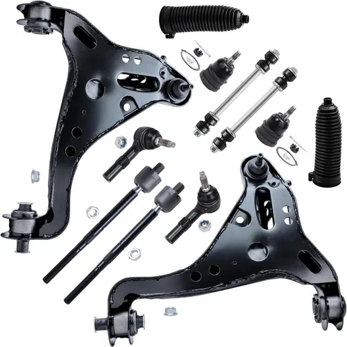 Vista 50 de Detroit Axle - Kit de extremo de 12 piezas para Ford Explorer Mercury Mountaineer 1998-2001 1999 2000, 2 brazos de control delanteros superiores