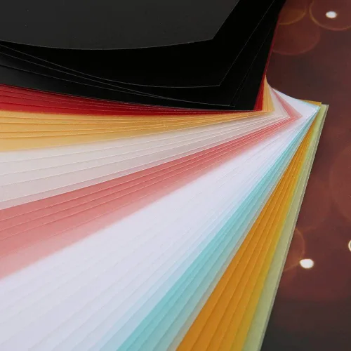 Vista 9 de 50 piezas de cartulina de color, papel sulfúrico de color para arte, impresión y reproducción propósitos 5.9x3.9 in
