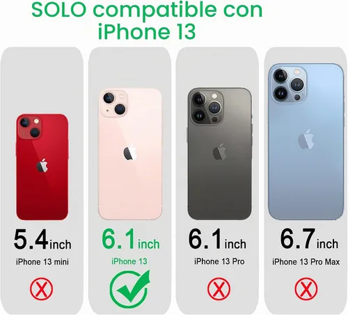 Vista 2 de JJGoo Compatible con iPhone 13 Funda transparente, transparente a prueba de golpes, delgada, antiarañazos, carcasa protectora de policarbonato duro