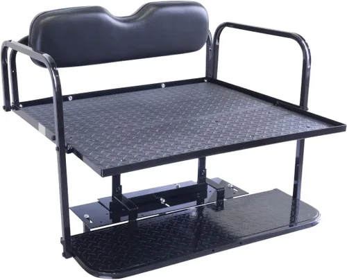 Vista 2 de Club Car DS (modelos 00.5-Up) Kit de asiento trasero abatible para carrito de golf con marco de acero