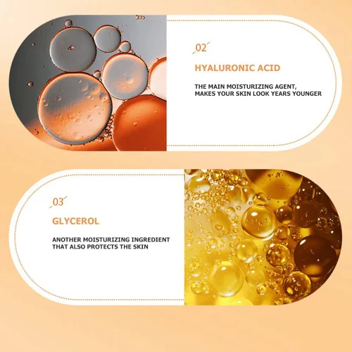 Vista 6 de BIOAQUA Vitamina C Hidratante Facial Esencia Crema Limpieza Facial Suavizar Piel Seca Grasa Reparación del Acné 1.76 oz 1.76oz