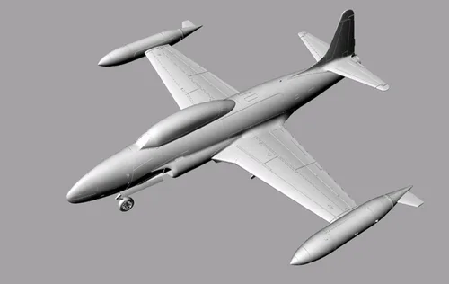 Vista 4 de Platz 1/72 T-33 Shooting Star JASDF, esquema del 50 aniversario, nuevas herramientas de la base aérea de Tsuiki
