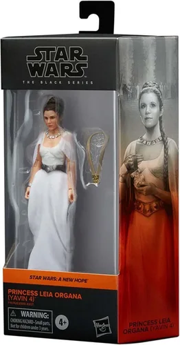 Vista 6 de STAR WARS The Black Series Princess Leia Organa (Yavin 4) Figura de acción coleccionable de 6 pulgadas, escala A New Hope, para niños de 4 años