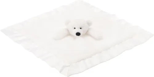 Vista 3 de Apricot Lamb Manta de seguridad suave de animales de peluche, oso polar blanco, manta de personaje para guardería, felpa de lujo para acurrucarse