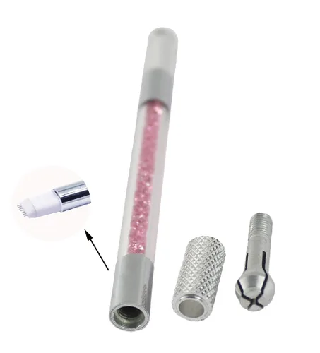 Vista 6 de Xiaoyu 3 En 1 Cristal Multifunción Manual Tatuaje Maquillaje Permanente Ceja Pluma Microblading Pen - Azul