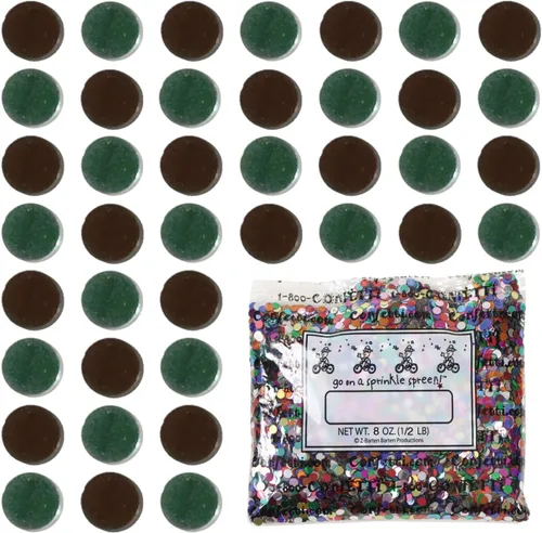 Vista 155 de Confetti Circle 1/4" Negro, Azul Marino Combo - 2 bolsas de media onza (1 oz) (8550/9971)