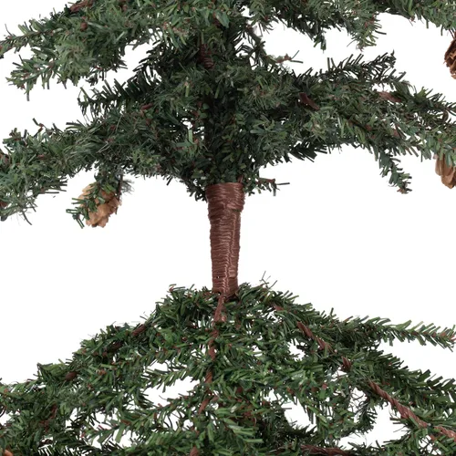 Vista 6 de vickerman Carmel árbol de Pino con conos de pino y 294 Base de PVC en Burlap., Plástico, Sin iluminar, 42