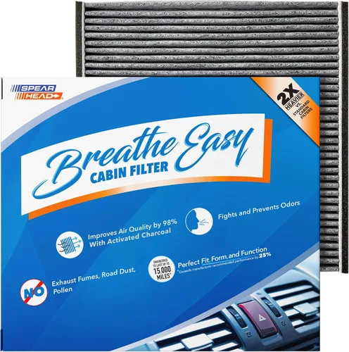 Vista 66 de Spearhead Odor Defense Breathe Easy - Filtro de cabina para AC y calentador Compatible con Chrysler 200 2015-17, Cherokee 2014-18 como OEM Hasta