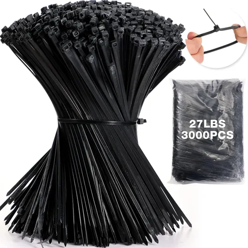 Vista 8 de 3000 bridas para cables resistentes a granel, bridas de nailon autobloqueantes para plantas, jardinería, agricultura, rejilla, valla de pared
