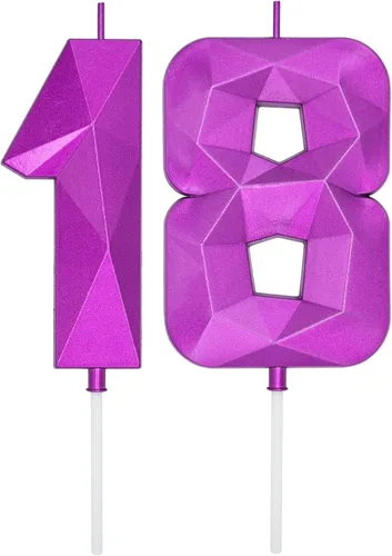 Vista 162 de DERVENTA Vela Grande de Cumpleaños Número 3D Verde Luminoso de 3.7 Pulgadas Celebración de Fiesta Aniversario Decoración Adorno para Pastel 1 Pieza