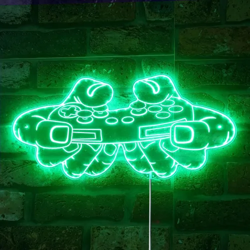 Vista 58 de ADVPRO Arcade Retro Game Classics Video Room RGB Dynamic Glam LED Sign - Forma de corte a borde - Decoración 3D inteligente - Señalización
