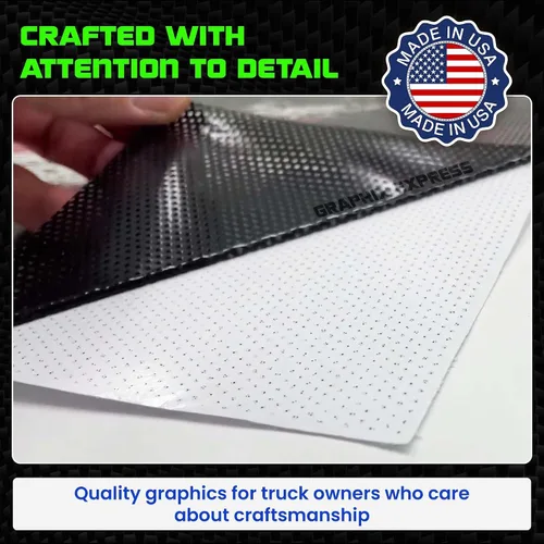 Vista 5 de GRAPHIX EXPRESS Gráficos de ventana trasera de ciervos con bandera estadounidense (P443) – Envoltura de vinilo trasera universal transparente