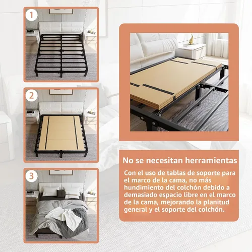 Vista 6 de Imperius - Tablas para somier plegable, tabla de literas, soporte para cama, tablas para debajo de la cama, tamaño individual (60x30)