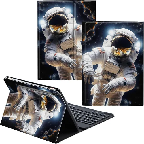 Vista 102 de Funda para Samsung Galaxy Tab S6 Lite 2022/2020 Teclado Inalámbrico Desmontable y Cubierta De Soporte De Cuero PU Funda Protectora Para Samsung
