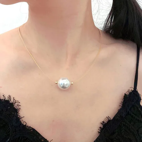 Vista 4 de Collares de perlas para mujer, collar de perlas de imitación, joyería de perlas para novia, regalos de 5 dólares, joyería para mujer, artículos