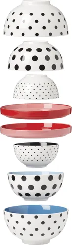 Vista 2 de kate spade new york On The Spot - Juego de anidación, 8 piezas, blanco/multicolor