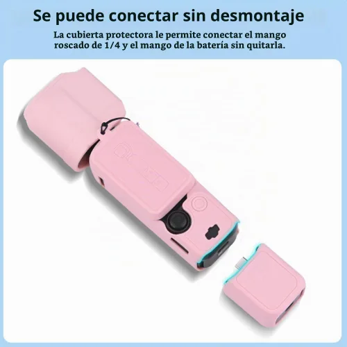 Vista 4 de Funda de silicona Pocket 3 para DJI Osmo Pocket 3, Estuche Protector Protector de Lente Manga Resistente a Arañazos Compatible con DJI OSMO Pocket 3