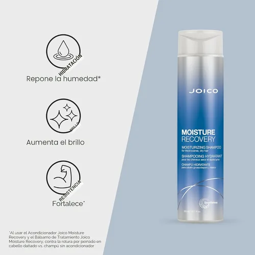 Vista 3 de Joico Moisture Recovery Moisturizing Shampoo & Conditioner For Thick, Coarse, Dry Hair Restore Moisture, Smoothness, Strength, & Elasticity