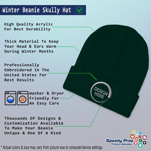 Vista 27 de Gorro de invierno para hombres y mujeres, gorro de acrílico con texto personalizado personalizado