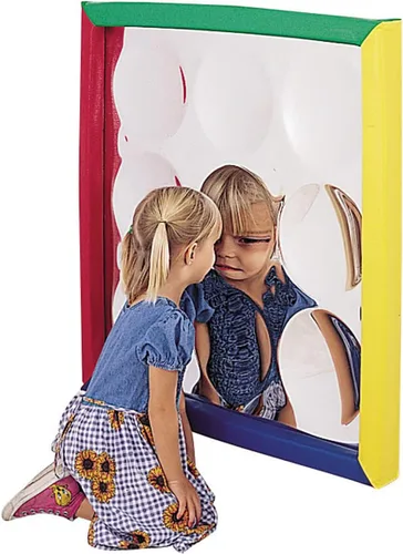 Vista 2 de Children's Factory Espejo cóncavo de burbujas de marco suave, primario, CF332-144, espejo acrílico similar al plástico para niños, guardería, sala