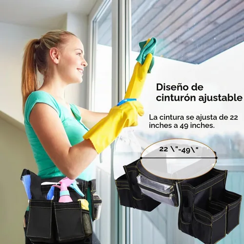 Vista 8 de Cinturón de herramientas de limpieza, suministros de limpieza de cinturón