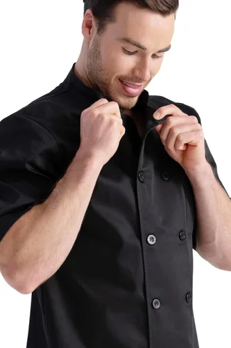 Vista 3 de Chef Works Chaqueta de Chef Unisex Volnay negro - nuevo